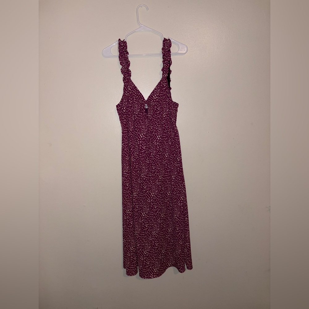 Sienna Sky Magenta Dress with Cream Pattern